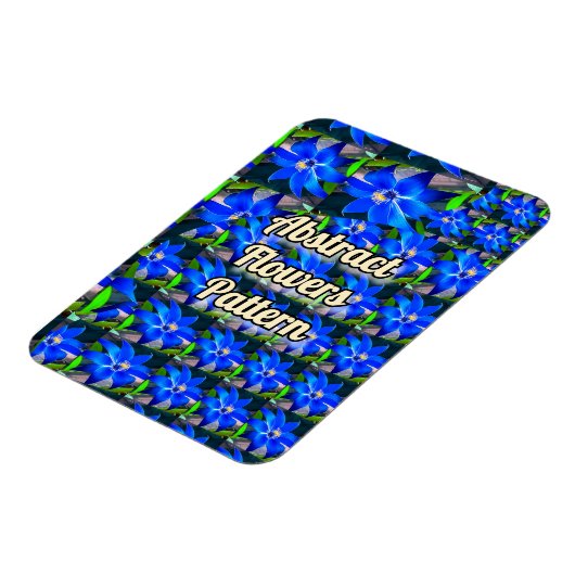 Magnet Flexible Motif de fleurs bleues profondes (Côté Gauche)
