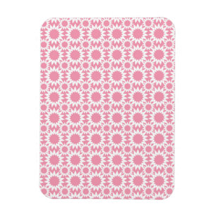 Magnet Flexible Motif de fleurs d'étoiles mignonnes rose et blanc