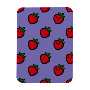 Magnet Flexible Motif de fraise rouge mignonne pour végétariens