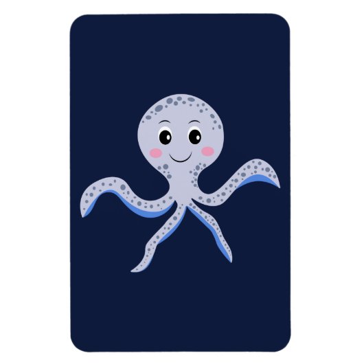 Magnet Flexible Motif de Pieuvre Mignonne (Vertical)