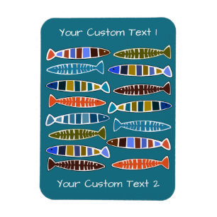 Magnet Flexible Motif de poisson texte personnalisé et aimant coul