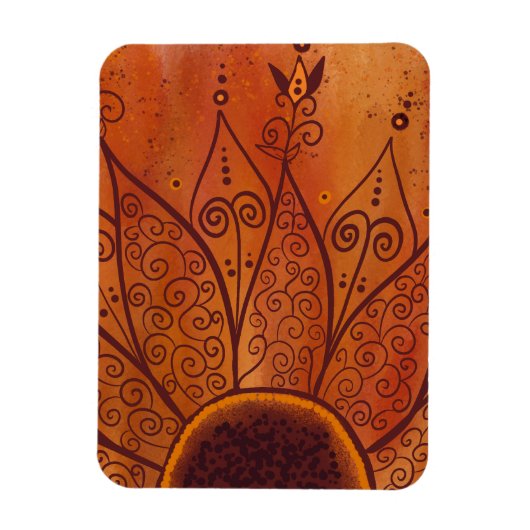 Magnet Flexible Motif de tournesol Abstrait (Vertical)