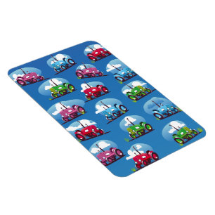 Magnet Flexible Motif de tracteur (fond bleu)