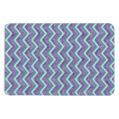 Magnet Flexible Motif de verre Amethyst Zigzag (Horizontal)