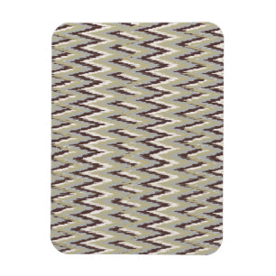 Magnet Flexible Motif de zigzag d'iKat de café et de sauge