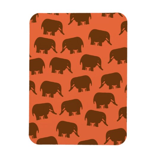 Magnet Flexible Motif d'éléphant indien (Vertical)