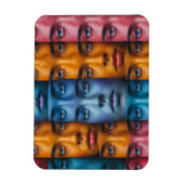 Magnet Flexible Motif des faces colorées (Vertical)