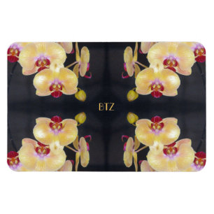 Magnet Flexible Motif d'orchidée jaune
