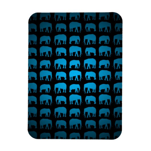 Magnet Flexible Motif Éléphant Bleu (Vertical)