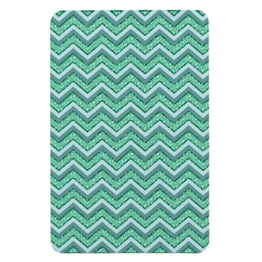 Magnet Flexible Motif Emerald Chevron à facettes (Vertical)