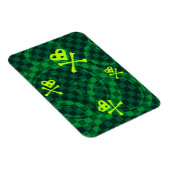 Magnet Flexible Motif Emo Vert Avec Cercles (Côté Droit)