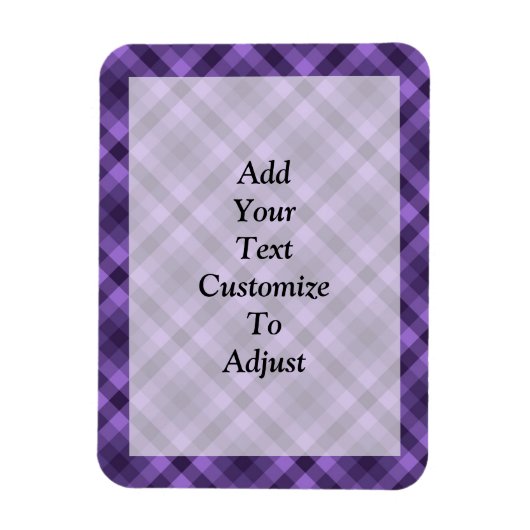 Magnet Flexible Motif en vichy violet (Vertical)