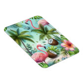 Magnet Flexible Motif Flamants roses et noix de coco (Côté Droit)