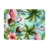 Magnet Flexible Motif Flamants roses et noix de coco (Horizontal)