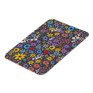 Magnet Flexible Motif floral de style vintage