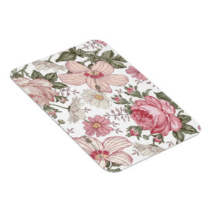 Magnet Flexible Motif floral vintage avec roses