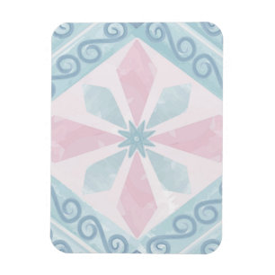 Magnet Flexible Motif Géométrique Diamant Bleu
