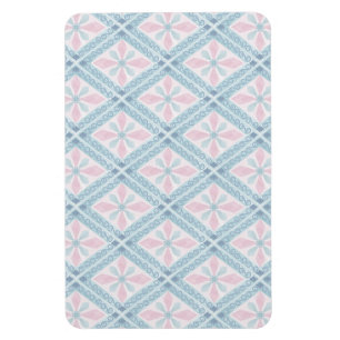 Magnet Flexible Motif Géométrique Diamant Bleu