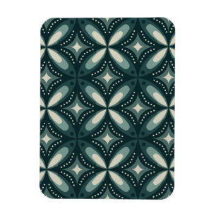 Magnet Flexible Motif géométrique vert rétro