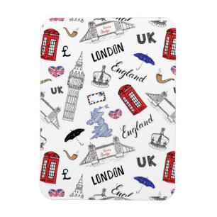 Magnet Flexible Motif London City Doodles