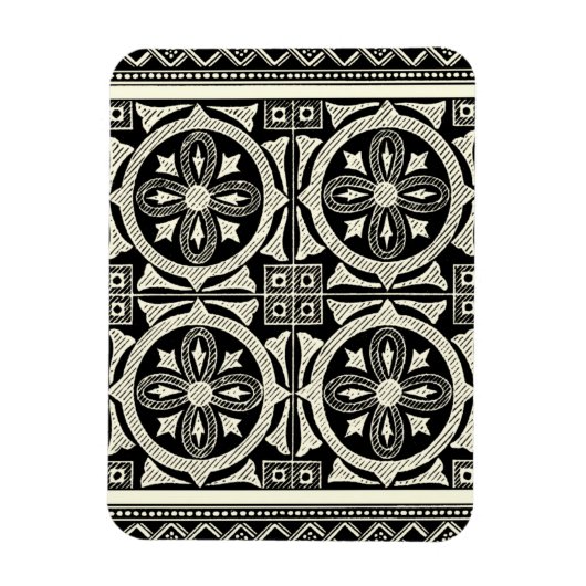 Magnet Flexible Motif Mandala noir et blanc par Vision Studio (Vertical)
