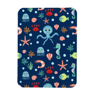 Magnet Flexible Motif mignon de vie marine de l'océan