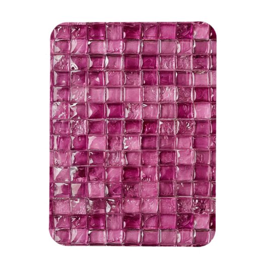 Magnet Flexible Motif mosaïque rose (Vertical)