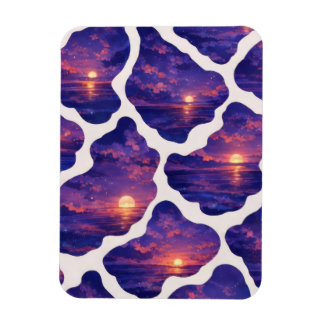 Magnet Flexible Motif Océan Coucher de Soleil Céleste