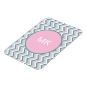 Magnet Flexible Motif Ocean Mist Chevron (Côté Gauche)