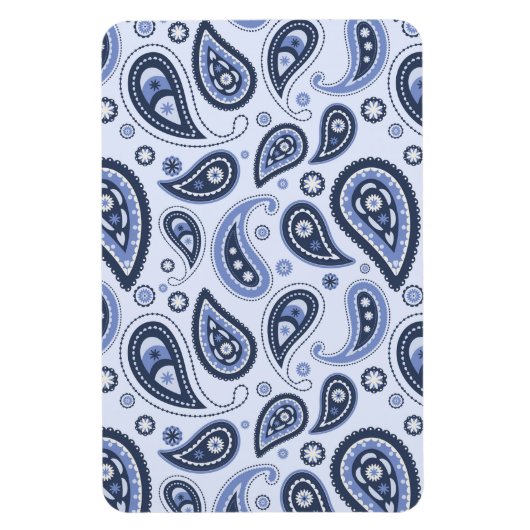 Magnet Flexible Motif Paisley Bleu (Vertical)