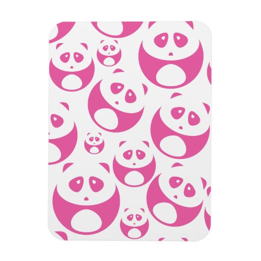 Magnet Flexible Motif Panda rose et blanc Kawaii Baby (Vertical)