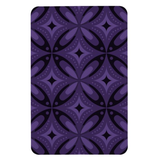 Magnet Flexible Motif Rétro de Couleur Violet Foncé (Vertical)