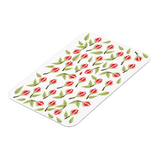 Magnet Flexible Motif Rose Rouge (Côté Gauche)