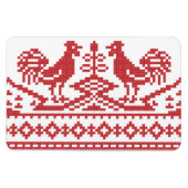 Magnet Flexible Motif russe de la croix des Roosters rouges (Horizontal)