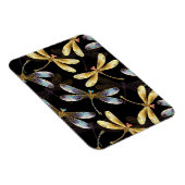Magnet Flexible Motif sans couture avec libellules d'or (Côté Droit)