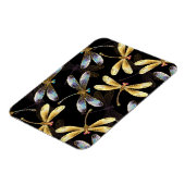 Magnet Flexible Motif sans couture avec libellules d'or (Côté Gauche)