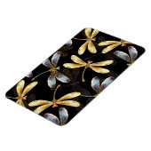 Magnet Flexible Motif sans couture avec libellules d'or (Côté Gauche)