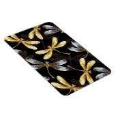 Magnet Flexible Motif sans couture avec libellules d'or (Côté Droit)