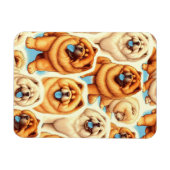 Magnet Flexible Motif sans couture de Chow-Chow Retro (Horizontal)