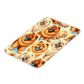Magnet Flexible Motif sans couture de Chow-Chow Retro (Côté Gauche)