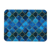 Magnet Flexible Motif Sapphire Gemstone & Gold Marocain Carrelage (Horizontal)