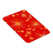 Magnet Flexible Motif Spoutnik du milieu du siècle, Rouge Profond (Côté Droit)