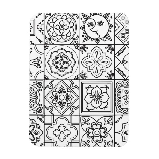 Magnet Flexible Motif Talavera inspiré (Vertical)