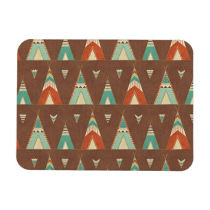 Magnet Flexible Motif turquoise de Teepee d'étape de Geo de