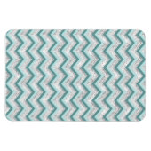 Magnet Flexible Motif turquoise et Crystal Zigzag (Horizontal)