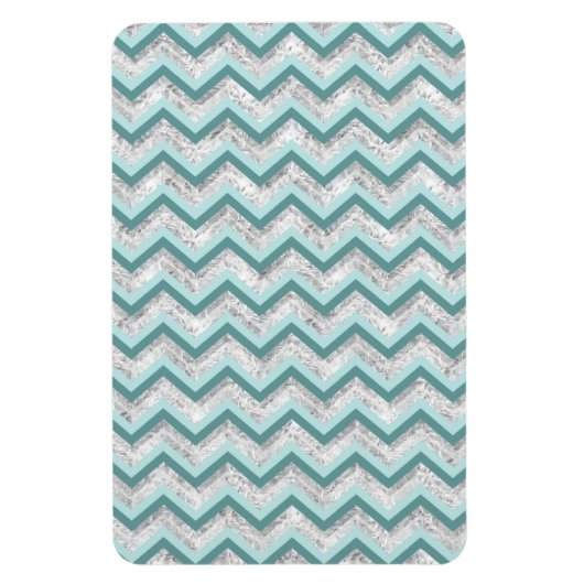 Magnet Flexible Motif turquoise et Crystal Zigzag (Vertical)