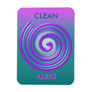 Magnet Flexible Motif Turquoise et violet brillant