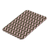 Magnet Flexible Motif Zigzag noir et rose (Côté Gauche)
