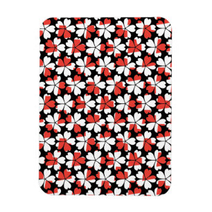 Magnet Flexible Motifs de fleurs blanches rouges mignons