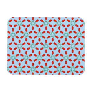 Magnet Flexible motifs floraux sarcelle motif géométrique concept